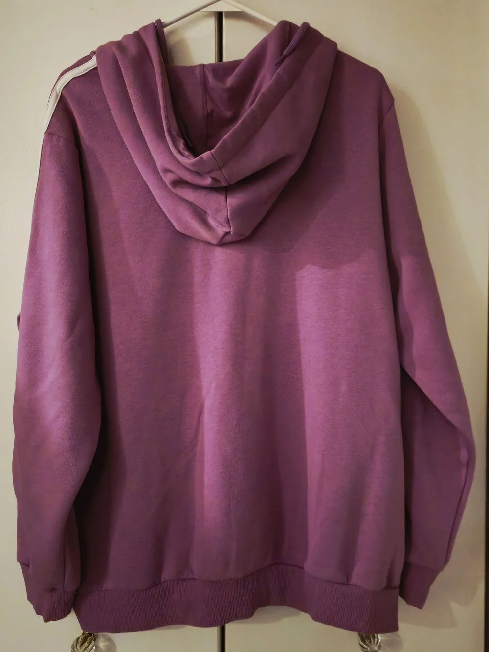 Adidas Women's Purple Zip-Up Hoodie Sweatshirt